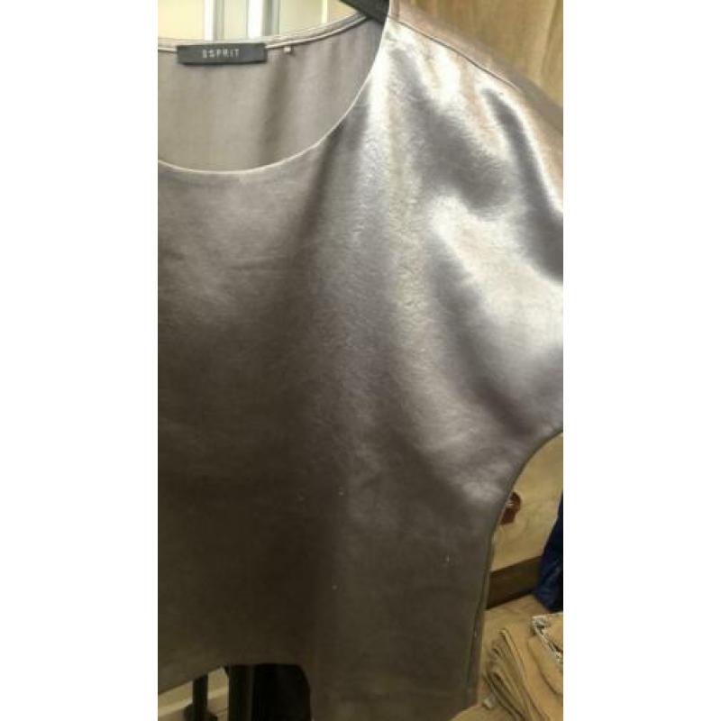 Esprit top zilver kleurig