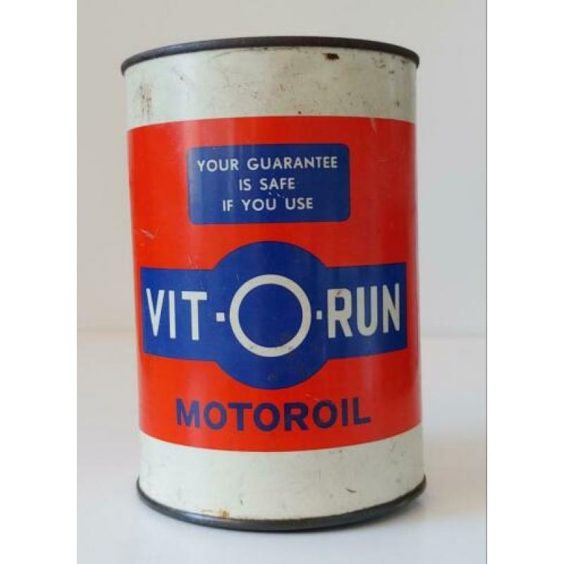Oud blik Vitorun motoroil olieblik motorolie reclame