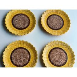 Zonnebloem Gebaksbordjes set van 4