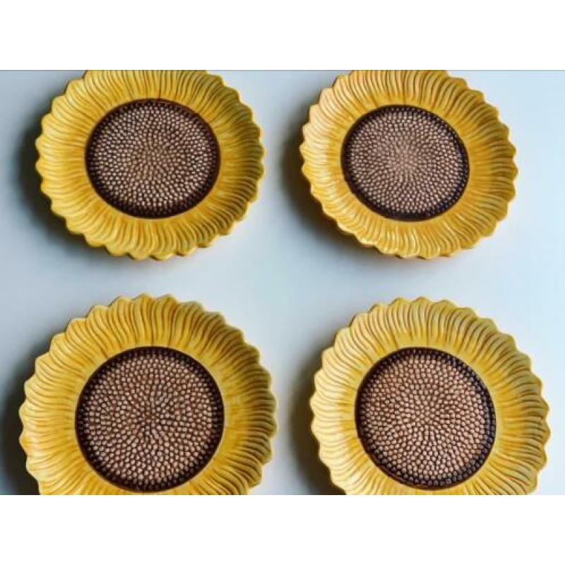 Zonnebloem Gebaksbordjes set van 4