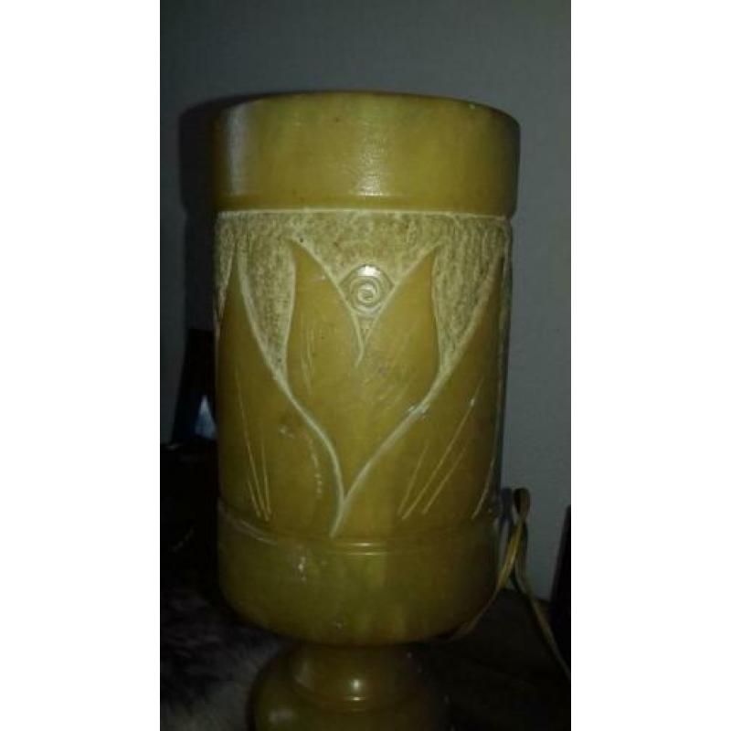 Brocante lamp natuursteen