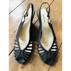 Sling backs, maat 41, zwart