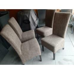 Te koop bankstel met eettafel stoelen en fauteuil