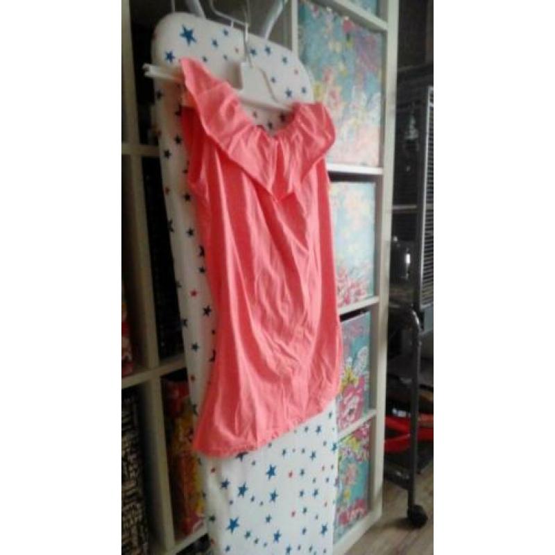 Coral pink shirt /maat S/M