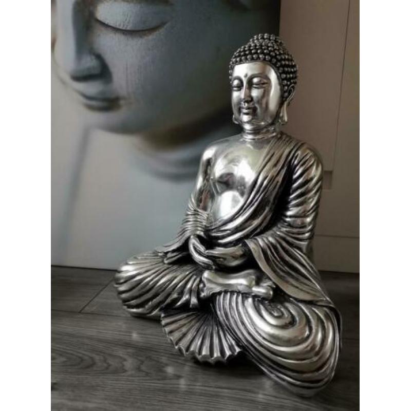 Buddha beelden canvas schilderij. Mooie set!