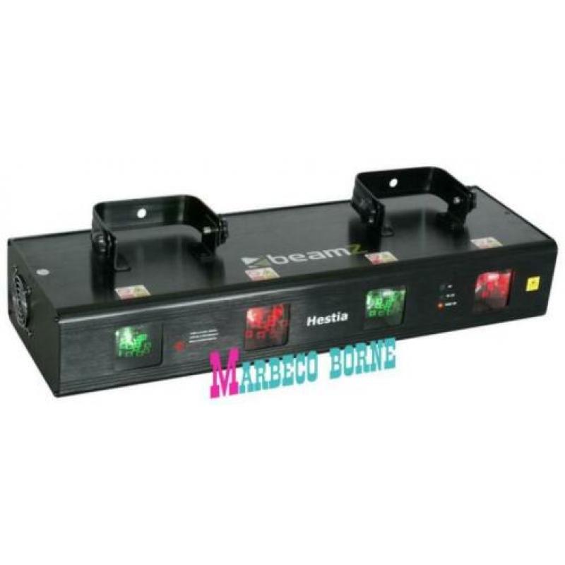 Hestia Laser licht effect 4 beam, rood en groen NIEUW B-v