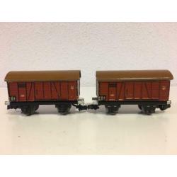 2 Märklin 381 goederenwagons jaren 30