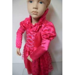 Verkleedkleren: mooie Roze Jonkvrouw, prinses maat 104 (n21)