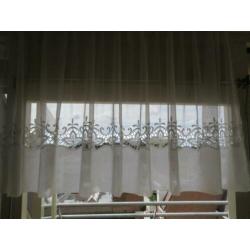 Glasgordijn valletje Hoogte 80 cm