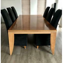 Kersenhouten eettafel Jan des Bouvrie 240cmx120cm