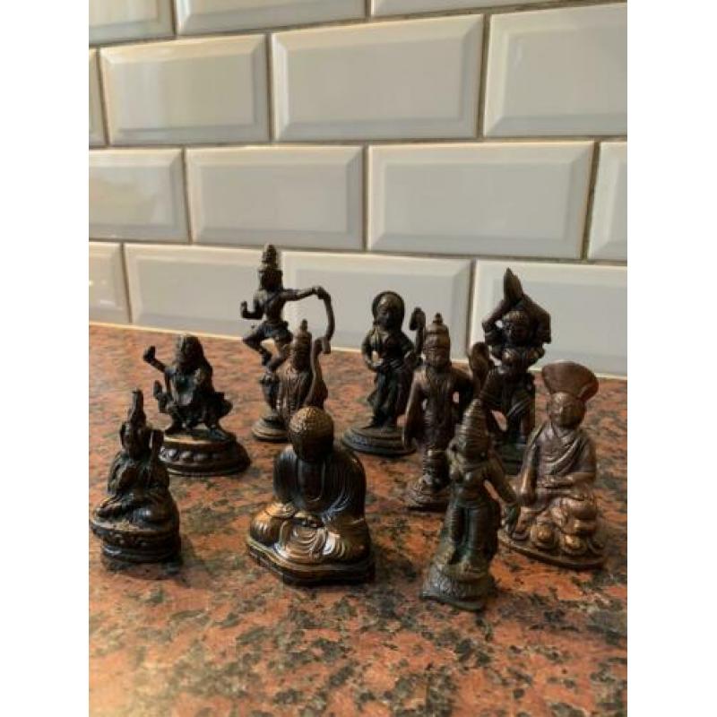 Origineel oude koperen heilige figuren