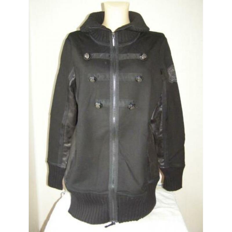 Airfield Lange Zwarte Vest / Jas ZGAN Zeer mooi Maat 40
