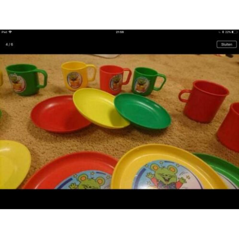Bordjes servies speelgoed kind partij kunststof plastic kind