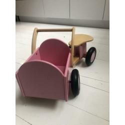 Houten loopfiets roze! Zo goed als nieuw!