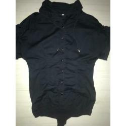 Bodyblouse zwart is afkomstig van Dept maat S