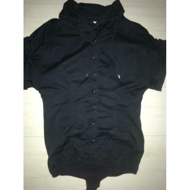 Bodyblouse zwart is afkomstig van Dept maat S