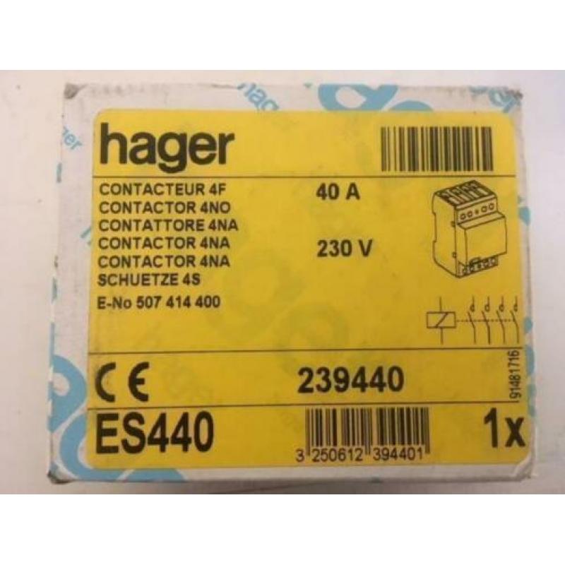 304. Magneetschakelaar Hager ES440 40A