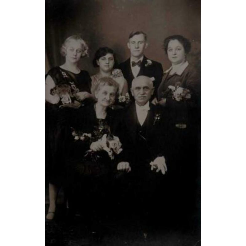 Antieke fotokaart - Bruiloft jaren 20.