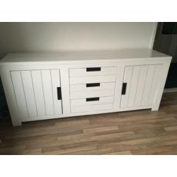 Dressoir hout wit, stoer en landelijk 200x80x45