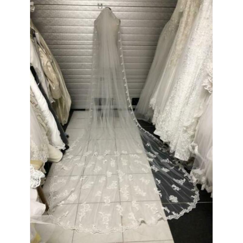 Nieuw model prachtige kant sluier 3 meter