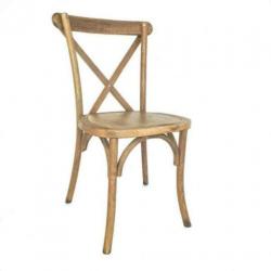 Landelijke houten cross eetkamerstoelen Silea alsie 346