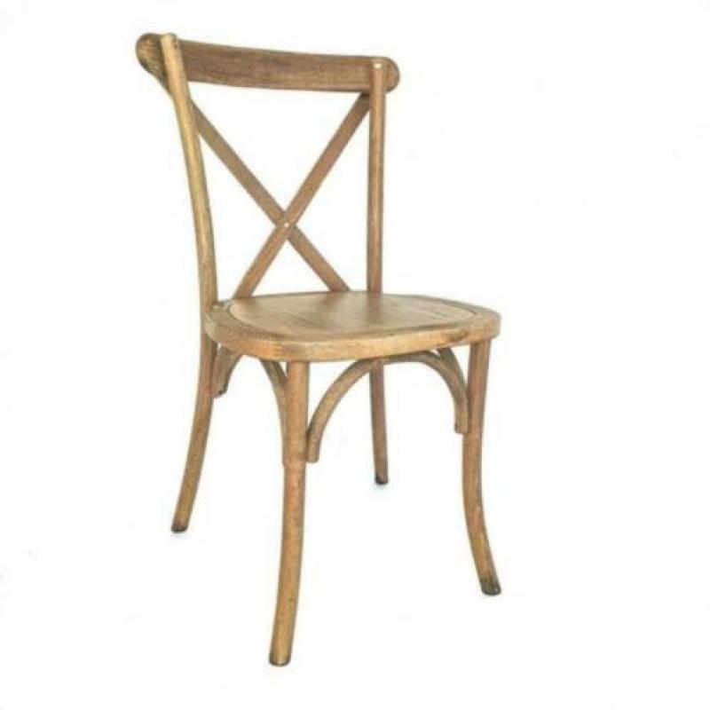 Landelijke houten cross eetkamerstoelen Silea alsie 346