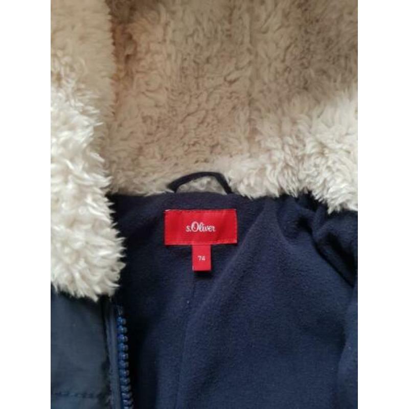 Mooi donkerblauw, warm skipak maat 74/80 van s.Oliver