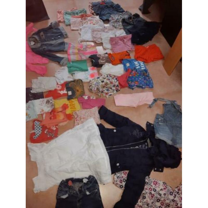 Groot pakket zomerkleding + winterjas maat 86 92