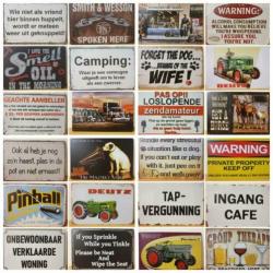Old time american motorcycles pinup reclamebord van metaal
