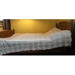 Bed eiken 1940 geheel origineel 130 x 195 cm