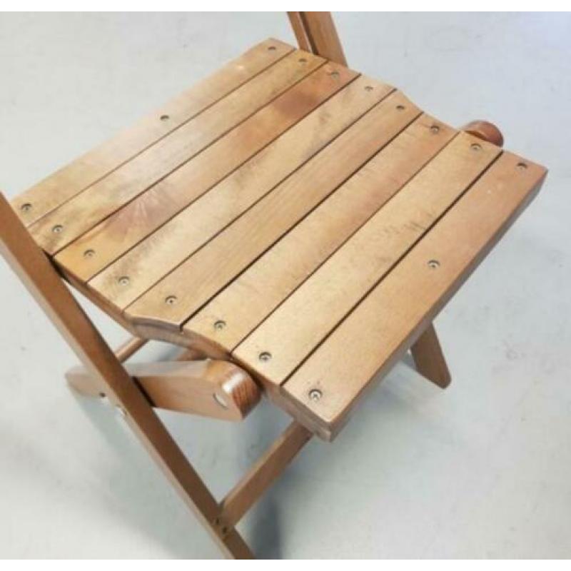 NIEUWE Vintage houten klapstoelen bistro terrasstoelen. 295