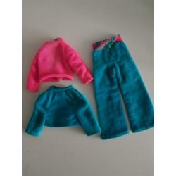 Barbie truitje , broek en jasje van de set Triple Treat '70