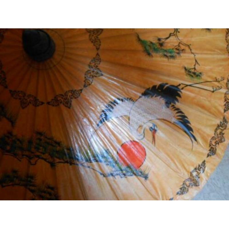 0741 Indonesische parasol van rijstpapier 90 cm doorsnede
