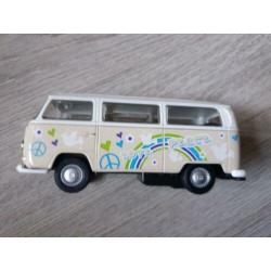 hippie wit creme welly volkswagen vw t2 flower power bloem