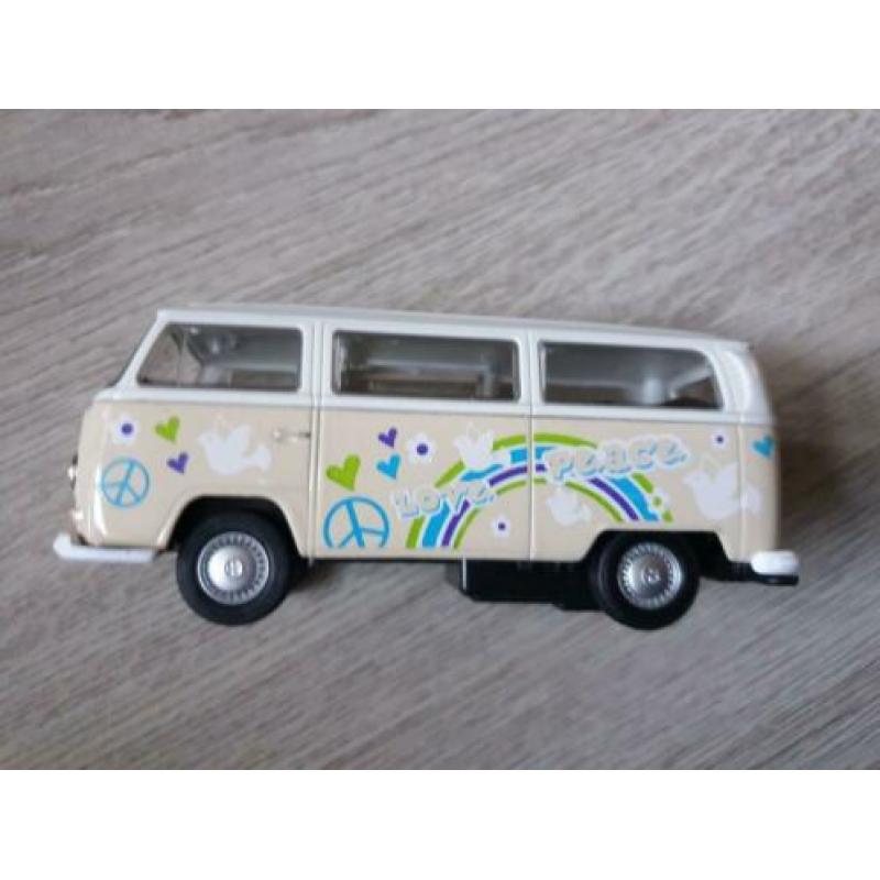 hippie wit creme welly volkswagen vw t2 flower power bloem