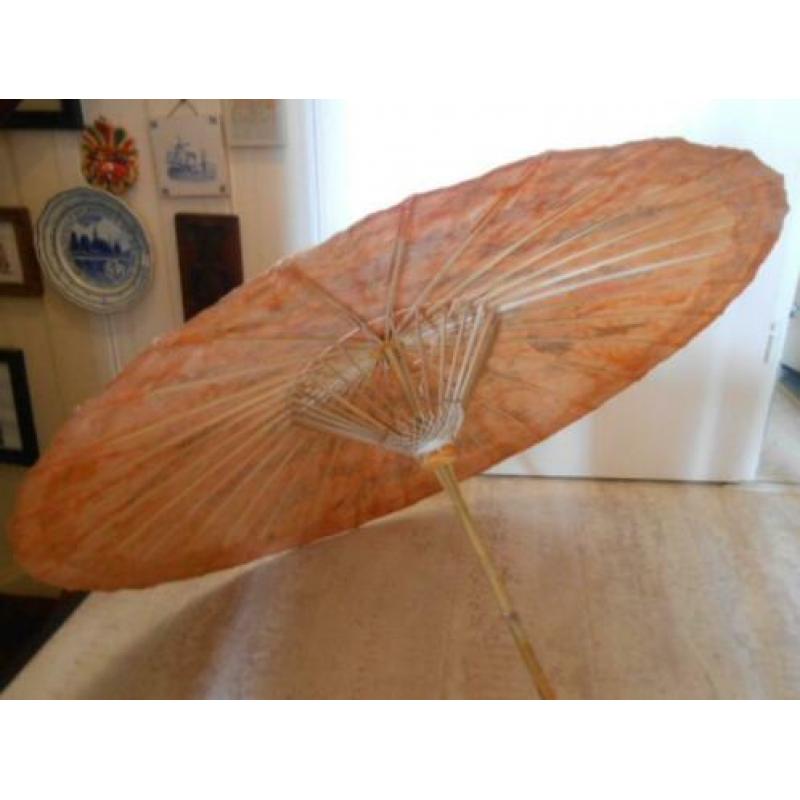 0741 Indonesische parasol van rijstpapier 90 cm doorsnede