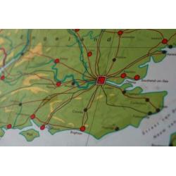 Landkaart Groot-Brittannië en Ierland