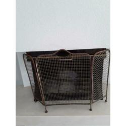 Antiek haardscherm messing