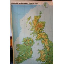 Landkaart Groot-Brittannië en Ierland