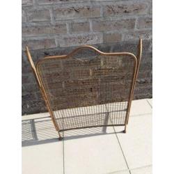 Antiek haardscherm messing