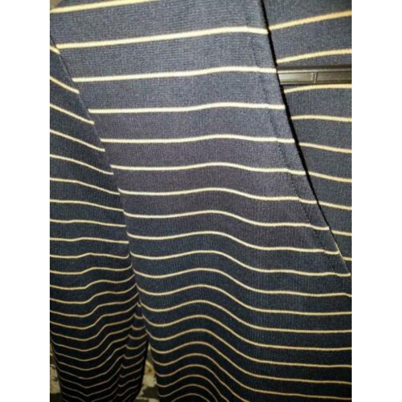 Zara jurk blauw met camel streep maat L