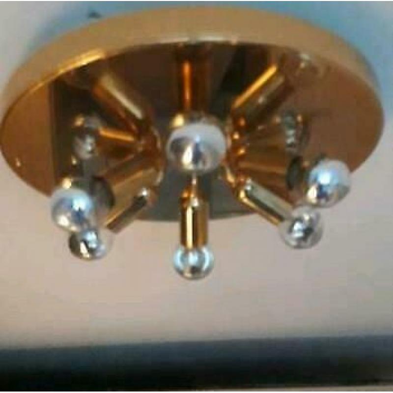 Vintage cosack leuchten sputnik messing plafondlamp