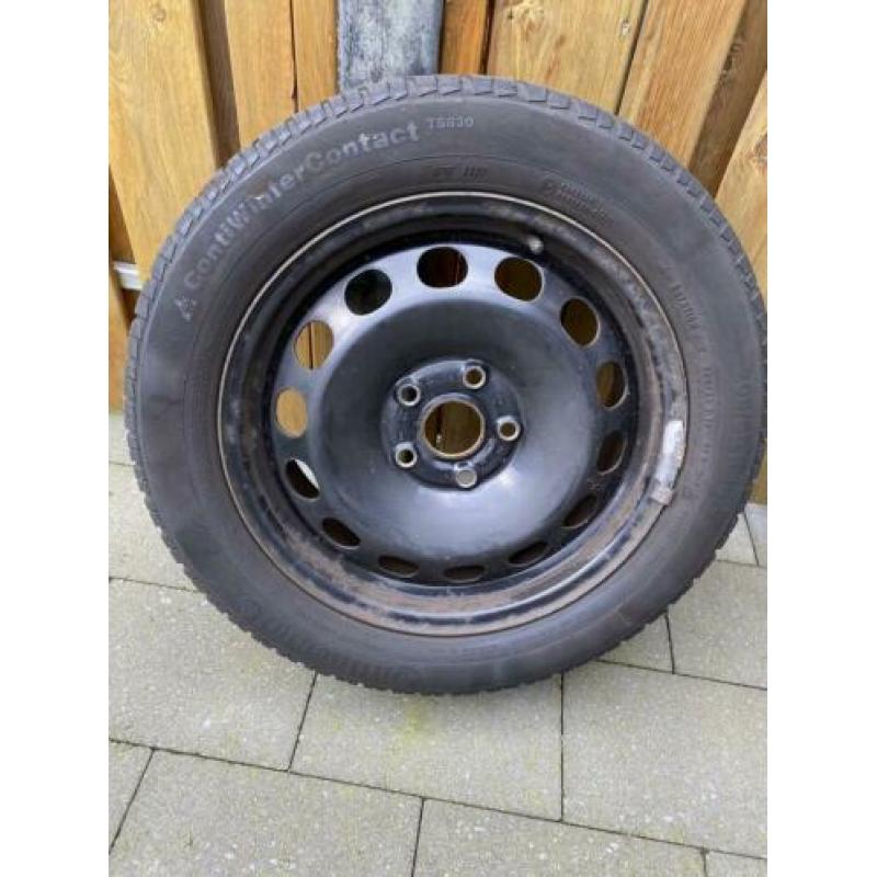 4 winterbanden michelin/continental, 5 en 6 mm, 205/55/16