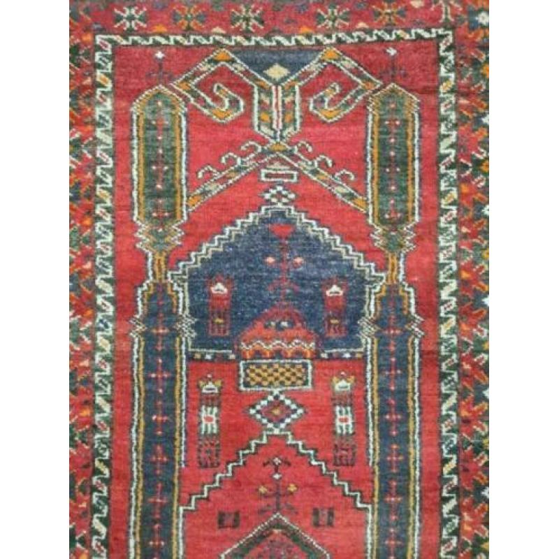 Handgeknoopt Afghaans nomaden tapijt wol tempel 85x126cm