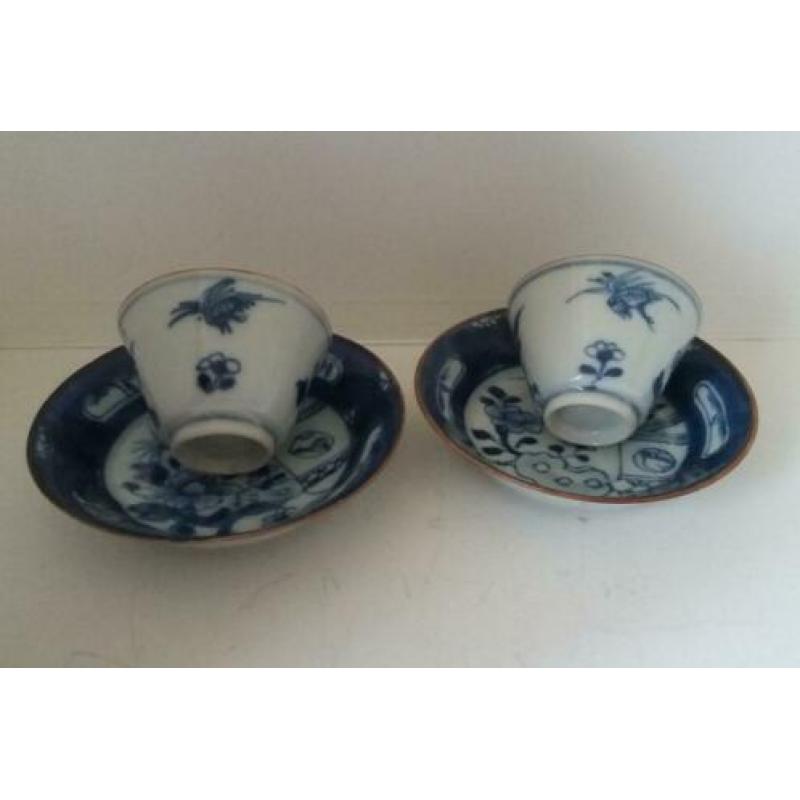 2x 18e eeuw chinees porselein kom en schotel
