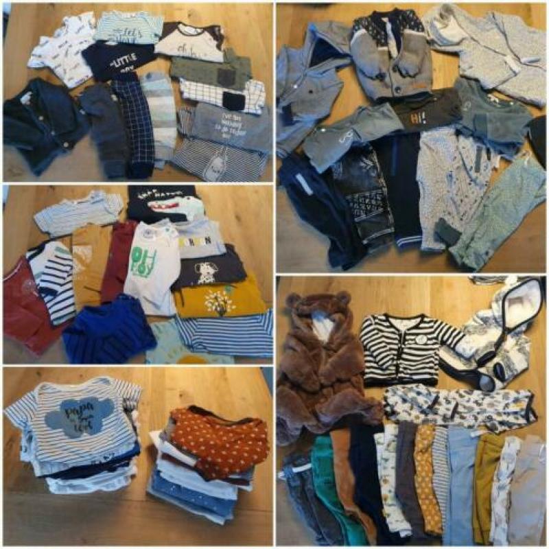 Jongens babykleding pakket maat 56, veel noppies en feetje
