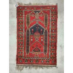 Handgeknoopt Afghaans nomaden tapijt wol tempel 85x126cm