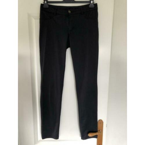 yaya slim fit zwarte broek maat 38