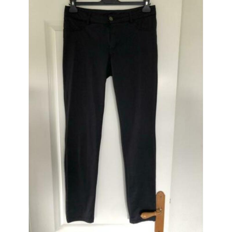 yaya slim fit zwarte broek maat 38