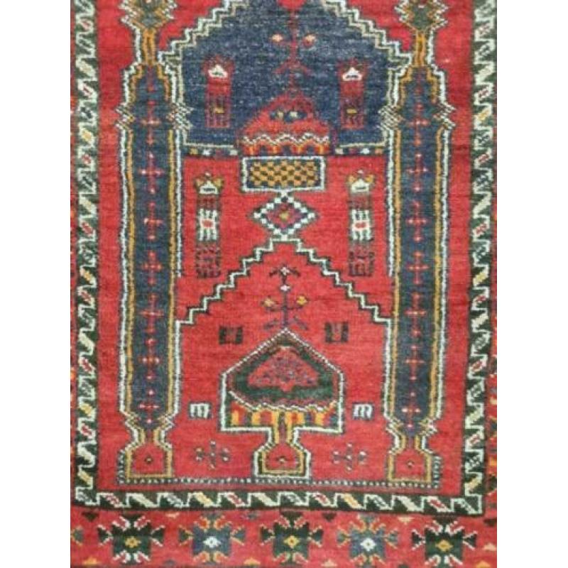 Handgeknoopt Afghaans nomaden tapijt wol tempel 85x126cm